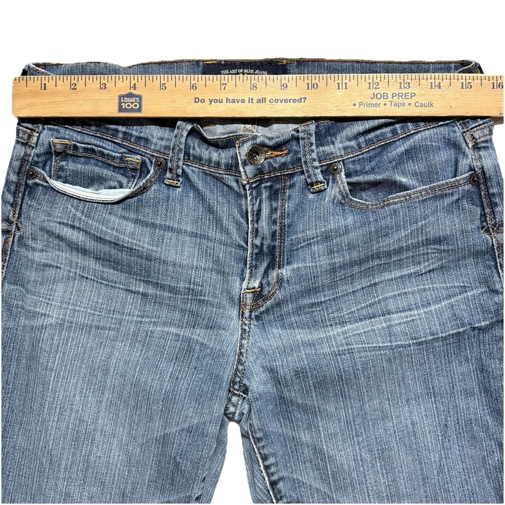 Lucky Brand Jeans Womens 8/29 Distressed Blue Denim Sofia Capri Crop Leg Comfort - Picture 5 of 13